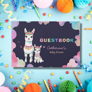 Livre D'or Cute aquarelle Llama Mama Baby shower mexicain