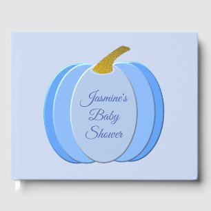 Livre D'or Cute Blue Baby Boy Citrouille Baby shower personna