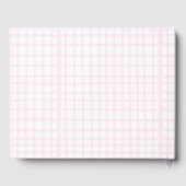 Livre D'or Cute Bow Pastel Pink Gingham Baby Shower (Verso)