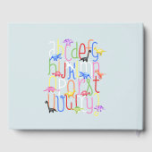 Livre D'or Cute Boy Dinosaur ABC Alphabet Baby shower (Verso)