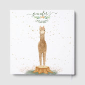 Livre D'or Cute Chic Animals Alpaca Baby Shower (Verso)