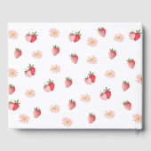 Livre D'or Cute Daisy et fraise Premier anniversaire (Verso)