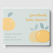 Livre D'or Cute Dusky Blue Lemon Fruit Baby shower gras (Recto)