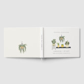 Livre D'or Cute Elegant Pot Feuilleté Succulent Plante Mariag (Complet)