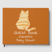 Livre D'or Cute Fat Orange Cat Baby Shower (Recto)