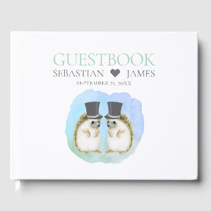 Livre D'or Cute Hérisson Gay Grooms Couple Mariage