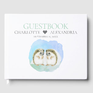 Livre D'or Cute mariées de Hérisson Lesbian Mariage de couple