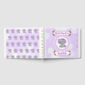 Livre D'or Cute Purple Elephant thème Baby shower de fille (Complet)