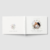 Livre D'or Cute Rustic Meadow Floral Wreath Mariage photo (Complet)