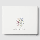 Livre D'or Cute Rustic Meadow Floral Wreath Mariage photo (Verso)