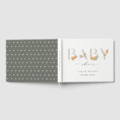 Livre D'or Cute Soft Pastel Orange Floral Baby shower Boho (Complet)