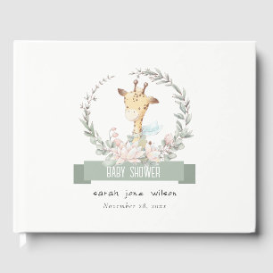 Livre D'or Cute Soft Safari Giraffe Baby shower fleuri de cou