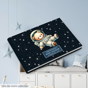 Livre D'or Cute Teddy Bear Astronaut Baby shower garçon