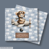 Livre D'or Cute Teddy Bear Pilote de réservation Baby shower