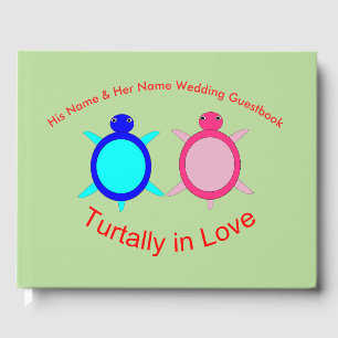 Livre D'or Cute Turtle Couple Mariage personnalisé