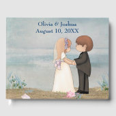 Livre D'or Cute Wedding Couple on Beach (Recto)