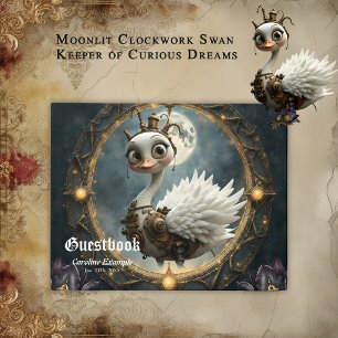 Livre D'or Cygne Mécanique au Clair de Lune – Gardien de Rêve