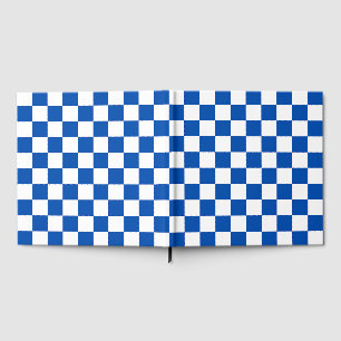 Livre D'or Damier bleu cobalt classique