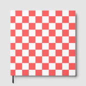 Livre D'or Damier rouge corail classique (Recto)