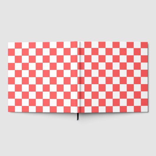 Livre D'or Damier rouge corail classique (Complet)