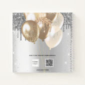 Livre d'or d'anniversaire argent parties scintilla (Dos)