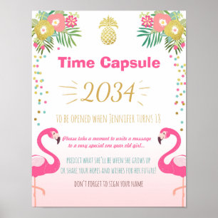 Livre d'or d'anniversaire flamant rose Capsule tem