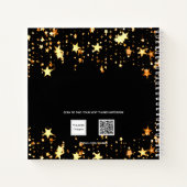 Livre d'or d'anniversaire noir étoile nom (Dos)