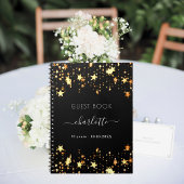 Livre d'or d'anniversaire noir étoile nom