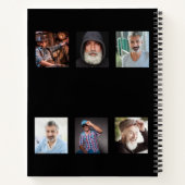 Livre d'or d'anniversaire photo collage noir (Dos)