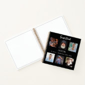 Livre d'or d'anniversaire photo collage noir (Intérieur)