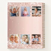 Livre d'or d'anniversaire photo collage rose or (Dos)