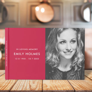 Livre D'or Dans la mémoire aimante Pink Feminine Memorial P