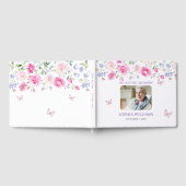 Livre D'or Dans la mémoire aimée Fleurs sauvages rose vif (Complet)