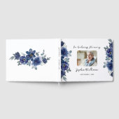 Livre D'or Dans l'amour Mémoire Blue Flowers (Complet)