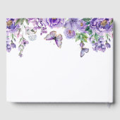 Livre D'or Dans Love Mémoire Fleurs violettes (Verso)