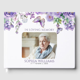 Livre D'or Dans Love Mémoire Fleurs violettes