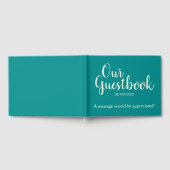 Livre D'or Dark Cyan, Ivory Generic Event Guestbook (Complet)