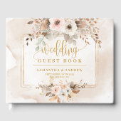 Livre d'or d'automne Mariage élégant et rose clair (Recto)