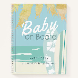 Livre d'or de Baby Shower Baby on Board Beach Surf