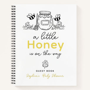 Livre d'or de baby shower Bocal de Miel & Abeilles