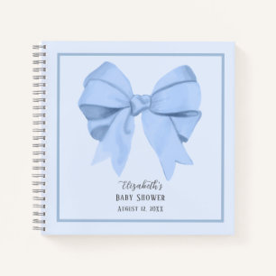 Livre d'or de baby shower Elegant Garçon au Ruban