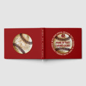 Livre d'or de baseball avec votre texte et vos cou (Complet)