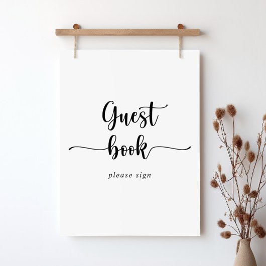 Livre d'or de calligraphie minimaliste