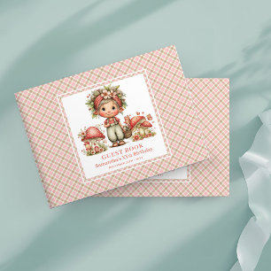 Livre d'or de Fée Sucrée Fleurs Roses Fille Annive