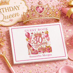 Livre d'or de fête d'anniversaire 30 ans Rose Gold