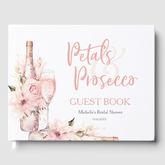 Livre d'or de fleurs Boho et Prosecco d'été (Recto)