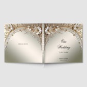 Livre d'or de fleurs de perles blanches modernes (Complet)