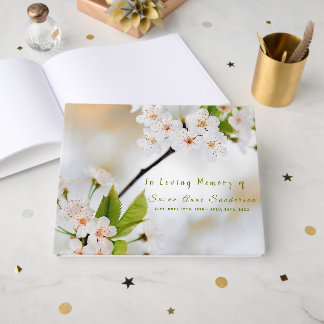 Livre d'or de funérailles de fleurs de cerisier