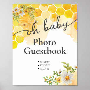 Livre d'or de la douche de bébé Oh Baby Honey Bee 