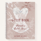 Livre d'or de la douche de la mariée en marbre cla (Devant)